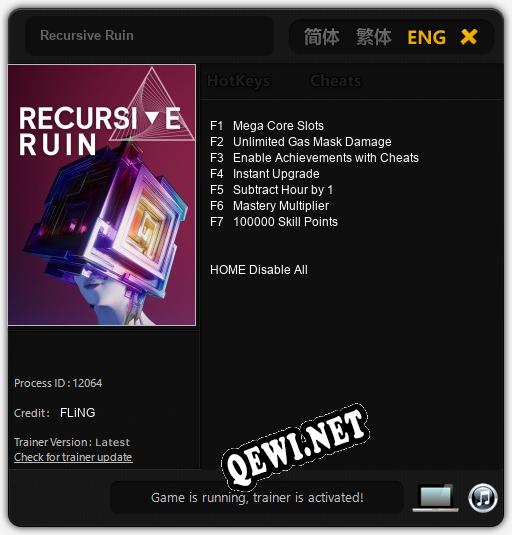 Recursive Ruin: Читы, Трейнер +7 [FLiNG]