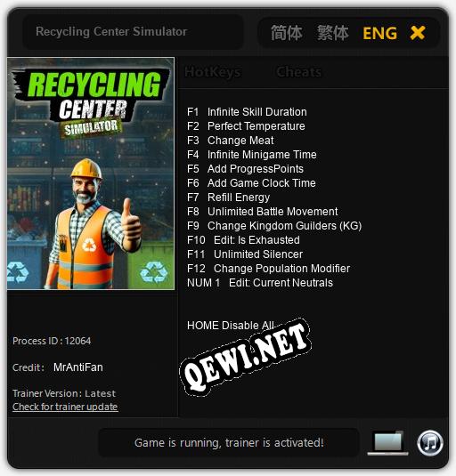 Recycling Center Simulator: Читы, Трейнер +13 [MrAntiFan]