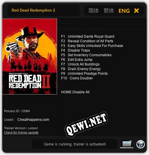 Трейнер для Red Dead Redemption 2 [v1.0.5]