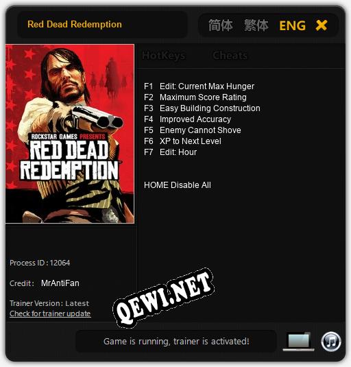 Red Dead Redemption: Трейнер +7 [v1.3]