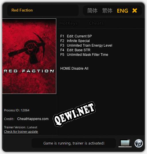 Red Faction: ТРЕЙНЕР И ЧИТЫ (V1.0.60)