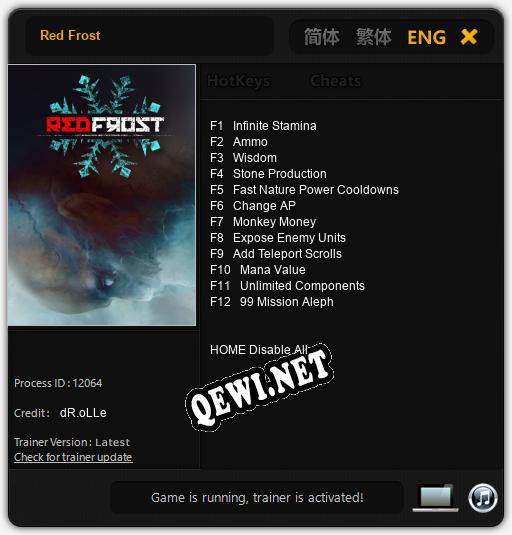 Red Frost: ТРЕЙНЕР И ЧИТЫ (V1.0.68)