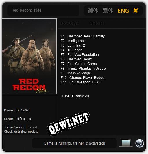 Трейнер для Red Recon: 1944 [v1.0.5]