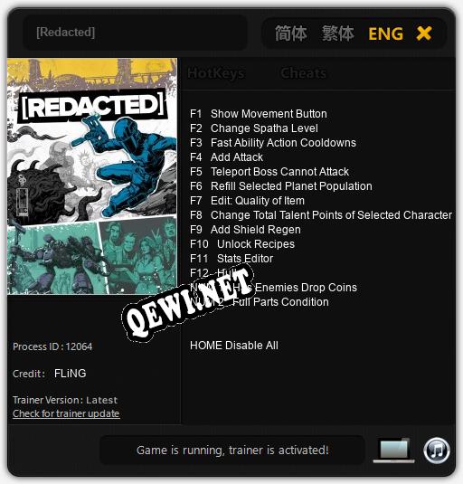 [Redacted]: Трейнер +14 [v1.5]