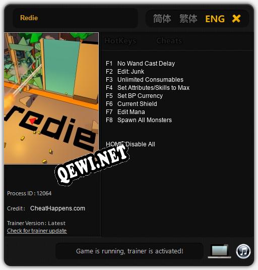 Redie: Читы, Трейнер +8 [CheatHappens.com]