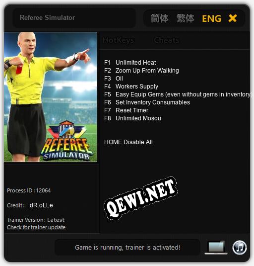 Трейнер для Referee Simulator [v1.0.7]