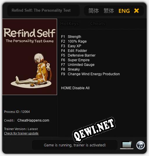 Refind Self: The Personality Test Game: ТРЕЙНЕР И ЧИТЫ (V1.0.98)