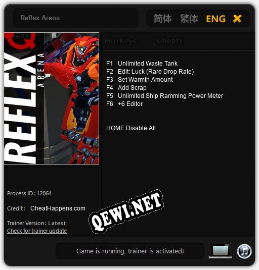 Трейнер для Reflex Arena [v1.0.3]