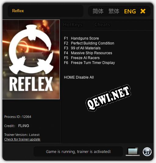 Reflex: ТРЕЙНЕР И ЧИТЫ (V1.0.12)