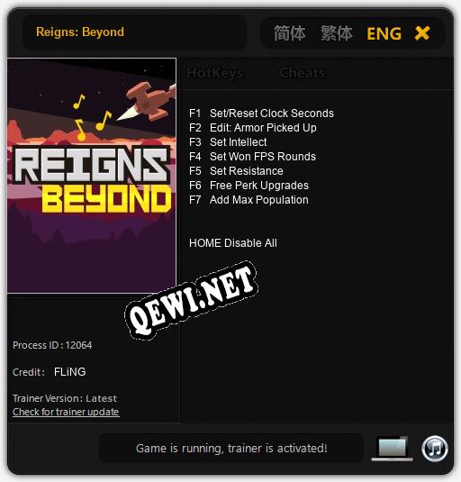Reigns: Beyond: Читы, Трейнер +7 [FLiNG]