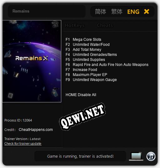 Remains: ТРЕЙНЕР И ЧИТЫ (V1.0.15)