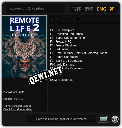 Трейнер для Remote Life 2: Fearless [v1.0.2]