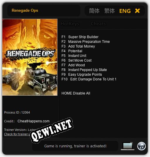 Renegade Ops: ТРЕЙНЕР И ЧИТЫ (V1.0.76)