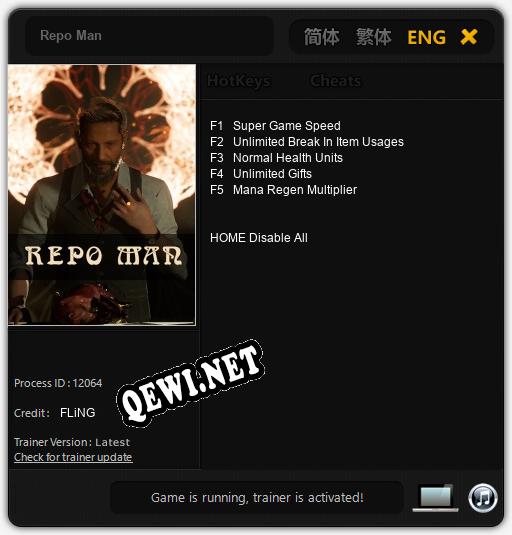Repo Man: Трейнер +5 [v1.8]