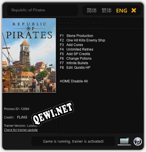 Republic of Pirates: Трейнер +8 [v1.8]