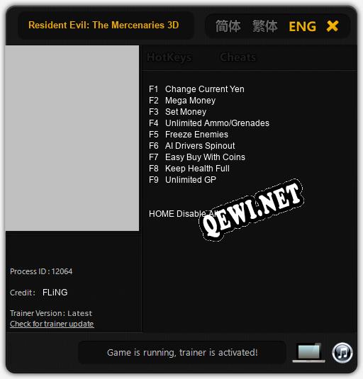 Resident Evil: The Mercenaries 3D: ТРЕЙНЕР И ЧИТЫ (V1.0.28)