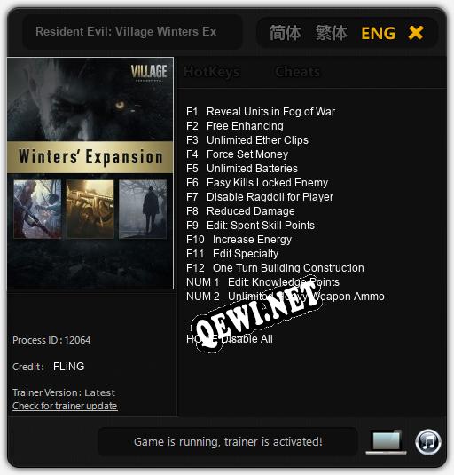 Resident Evil: Village Winters Expansion: Читы, Трейнер +14 [FLiNG]