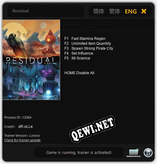 Трейнер для Residual [v1.0.3]