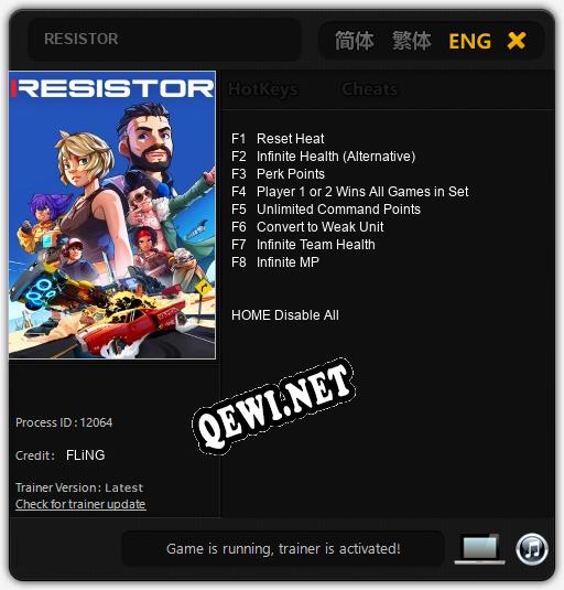 RESISTOR: ТРЕЙНЕР И ЧИТЫ (V1.0.52)