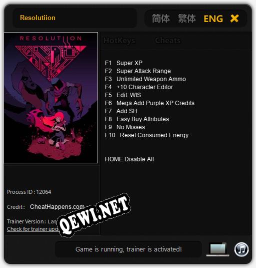 Resolutiion: Читы, Трейнер +10 [CheatHappens.com]