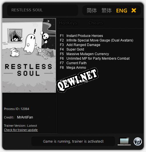 Трейнер для RESTLESS SOUL [v1.0.5]
