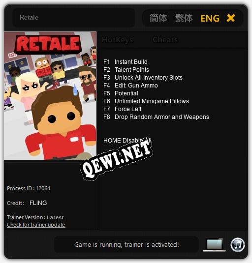 Retale: ТРЕЙНЕР И ЧИТЫ (V1.0.17)