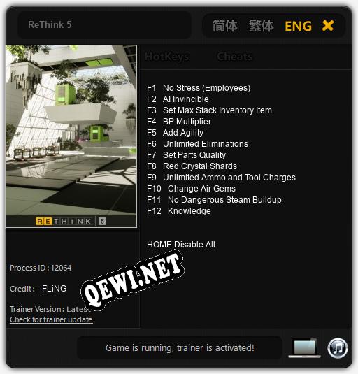 Трейнер для ReThink 5 [v1.0.1]