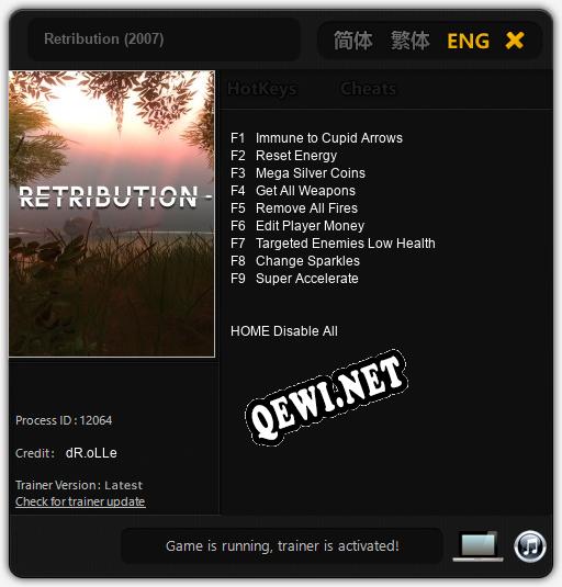 Retribution (2007): Читы, Трейнер +9 [dR.oLLe]