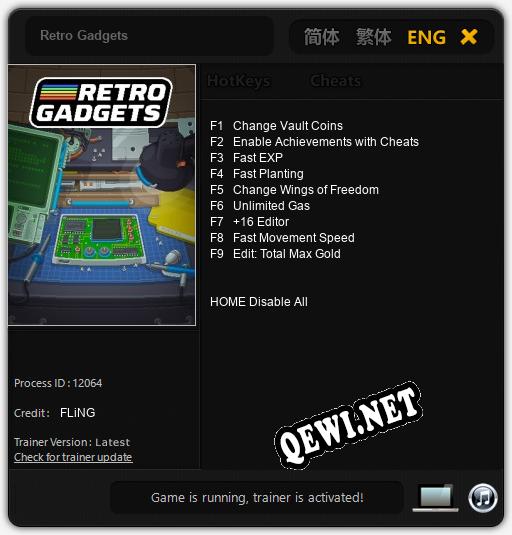 Трейнер для Retro Gadgets [v1.0.7]