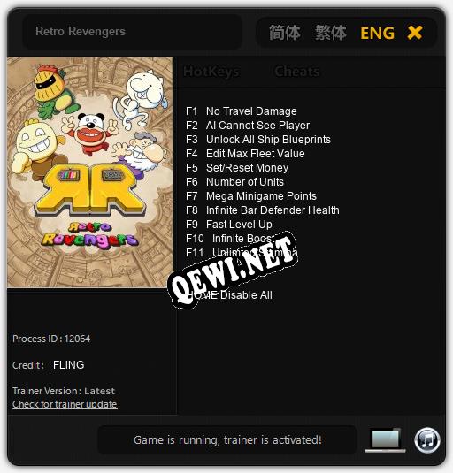 Retro Revengers: Трейнер +11 [v1.9]