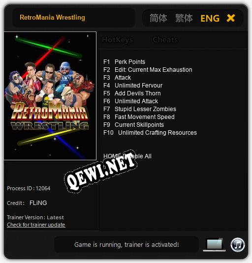 RetroMania Wrestling: Трейнер +10 [v1.8]