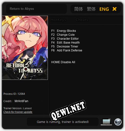 Return to Abyss: Трейнер +6 [v1.1]