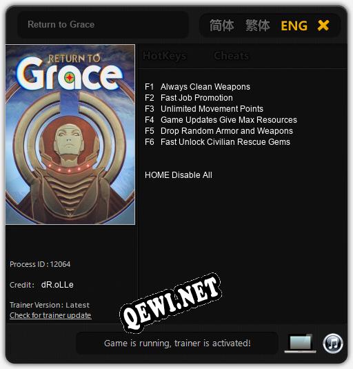 Return to Grace: Читы, Трейнер +6 [dR.oLLe]
