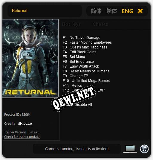 Returnal: Читы, Трейнер +12 [dR.oLLe]