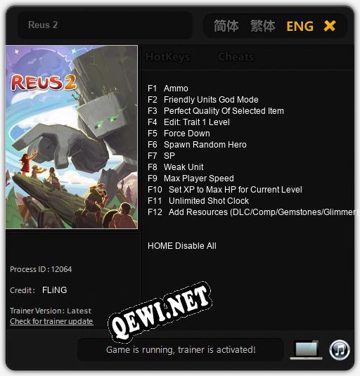 Reus 2: Трейнер +12 [v1.8]