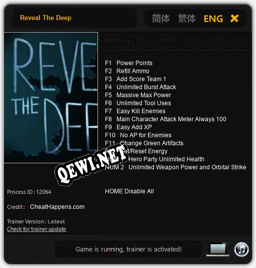 Трейнер для Reveal The Deep [v1.0.4]
