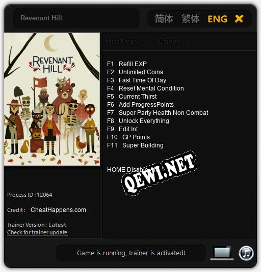Revenant Hill: Трейнер +11 [v1.9]