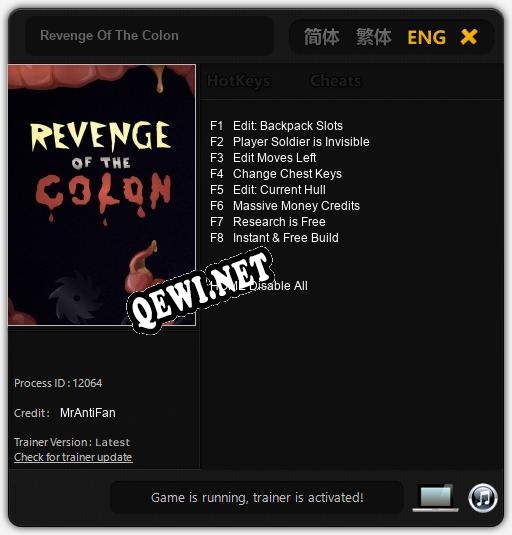 Revenge Of The Colon: Читы, Трейнер +8 [MrAntiFan]