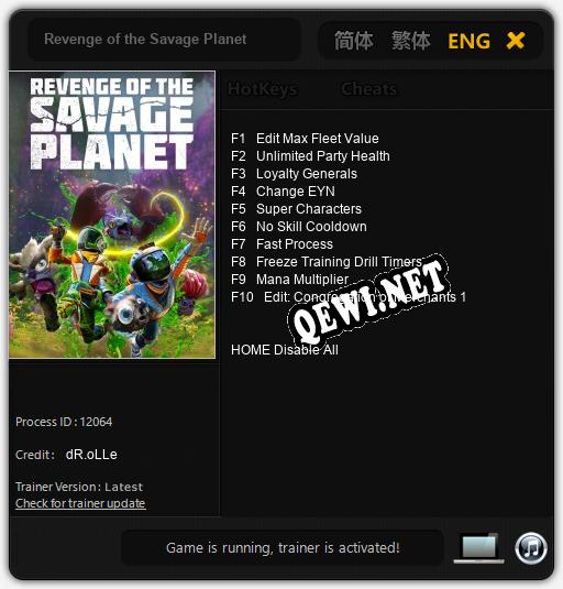 Revenge of the Savage Planet: Читы, Трейнер +10 [dR.oLLe]