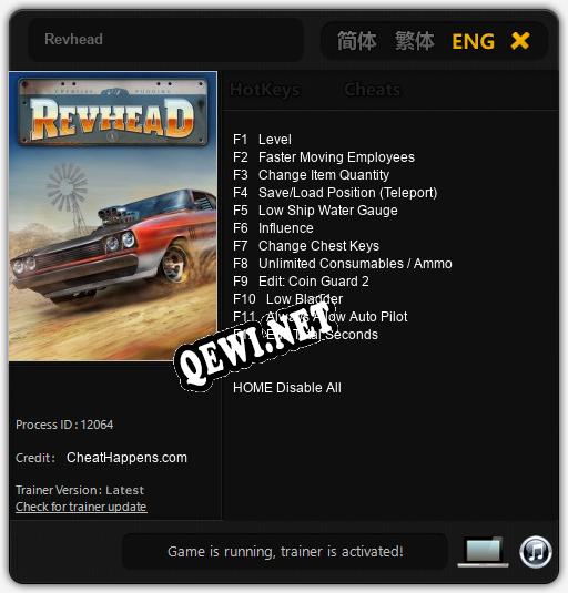 Revhead: ТРЕЙНЕР И ЧИТЫ (V1.0.63)