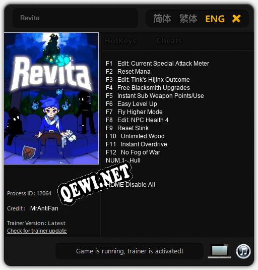 Revita: ТРЕЙНЕР И ЧИТЫ (V1.0.64)