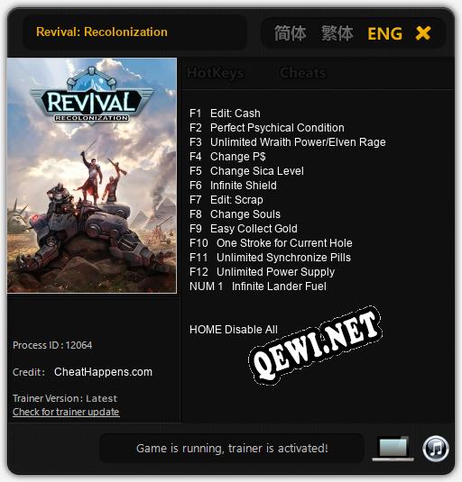 Revival: Recolonization: ТРЕЙНЕР И ЧИТЫ (V1.0.66)