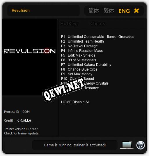 Revulsion: Читы, Трейнер +12 [dR.oLLe]