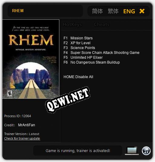 RHEM: Трейнер +6 [v1.5]