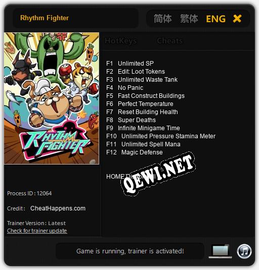 Трейнер для Rhythm Fighter [v1.0.3]