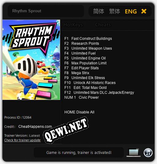 Rhythm Sprout: Читы, Трейнер +13 [CheatHappens.com]