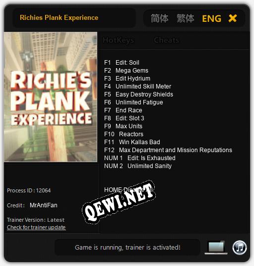 Richies Plank Experience: Трейнер +14 [v1.7]