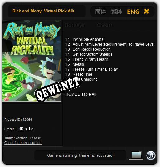 Rick and Morty: Virtual Rick-Ality: Читы, Трейнер +5 [dR.oLLe]