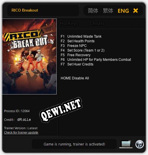 Трейнер для RICO Breakout [v1.0.4]