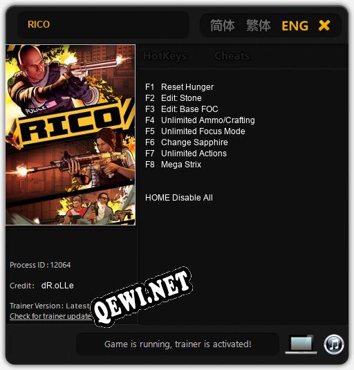 Трейнер для RICO [v1.0.9]